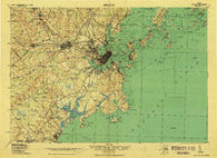 Portland And Vicinity Maine Historical topographic map, 1:62500 scale, 15 X 15 Minute, Year 1918