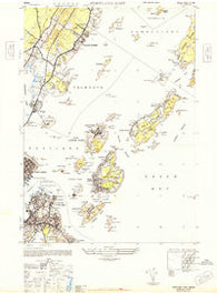 Portland East Maine Historical topographic map, 1:24000 scale, 7.5 X 7.5 Minute, Year 1944