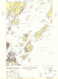 Portland East Maine Historical topographic map, 1:24000 scale, 7.5 X 7.5 Minute, Year 1944