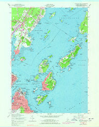 Portland East Maine Historical topographic map, 1:24000 scale, 7.5 X 7.5 Minute, Year 1956