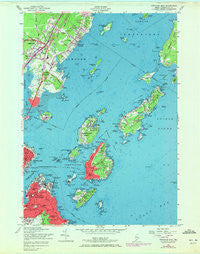 Portland East Maine Historical topographic map, 1:24000 scale, 7.5 X 7.5 Minute, Year 1956
