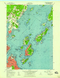 Portland East Maine Historical topographic map, 1:24000 scale, 7.5 X 7.5 Minute, Year 1956