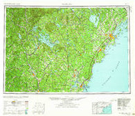 Portland Maine Historical topographic map, 1:250000 scale, 1 X 2 Degree, Year 1959