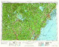 Portland Maine Historical topographic map, 1:250000 scale, 1 X 2 Degree, Year 1963