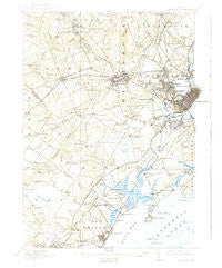 Portland Maine Historical topographic map, 1:62500 scale, 15 X 15 Minute, Year 1916