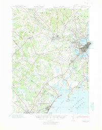 Portland Maine Historical topographic map, 1:62500 scale, 15 X 15 Minute, Year 1941