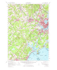 Portland Maine Historical topographic map, 1:62500 scale, 15 X 15 Minute, Year 1957