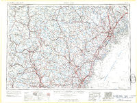 Portland Maine Historical topographic map, 1:250000 scale, 1 X 2 Degree, Year 1963