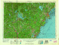Portland Maine Historical topographic map, 1:250000 scale, 1 X 2 Degree, Year 1956