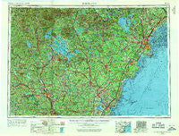 Portland Maine Historical topographic map, 1:250000 scale, 1 X 2 Degree, Year 1956