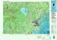 Portland Maine Historical topographic map, 1:100000 scale, 30 X 60 Minute, Year 1985