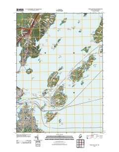 Portland East Maine Historical topographic map, 1:24000 scale, 7.5 X 7.5 Minute, Year 2011