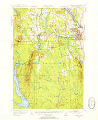 Presque Isle Maine Historical topographic map, 1:62500 scale, 15 X 15 Minute, Year 1953