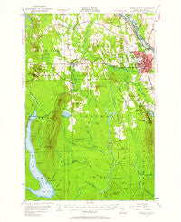 Presque Isle Maine Historical topographic map, 1:62500 scale, 15 X 15 Minute, Year 1953