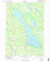 Pushaw Lake Maine Historical topographic map, 1:24000 scale, 7.5 X 7.5 Minute, Year 1977
