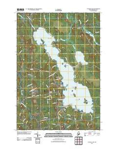 Pushaw Lake Maine Historical topographic map, 1:24000 scale, 7.5 X 7.5 Minute, Year 2011