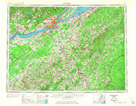 Quebec Maine Historical topographic map, 1:250000 scale, 1 X 2 Degree, Year 1962