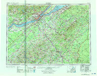 Quebec Maine Historical topographic map, 1:250000 scale, 1 X 2 Degree, Year 1962