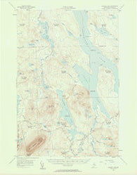 Ragged Lake Maine Historical topographic map, 1:62500 scale, 15 X 15 Minute, Year 1954