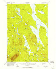 Ragged Lake Maine Historical topographic map, 1:62500 scale, 15 X 15 Minute, Year 1954