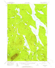 Ragged Lake Maine Historical topographic map, 1:62500 scale, 15 X 15 Minute, Year 1954