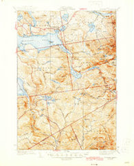 Rangeley Maine Historical topographic map, 1:62500 scale, 15 X 15 Minute, Year 1939