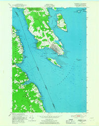 Robbinston Maine Historical topographic map, 1:24000 scale, 7.5 X 7.5 Minute, Year 1949