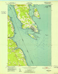 Robbinston Maine Historical topographic map, 1:24000 scale, 7.5 X 7.5 Minute, Year 1949
