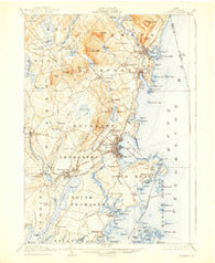 Rockland Maine Historical topographic map, 1:62500 scale, 15 X 15 Minute, Year 1906