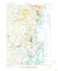 Rockland Maine Historical topographic map, 1:62500 scale, 15 X 15 Minute, Year 1906