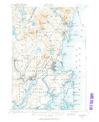 Rockland Maine Historical topographic map, 1:62500 scale, 15 X 15 Minute, Year 1904