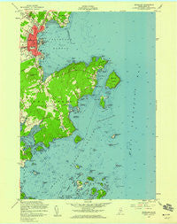 Rockland Maine Historical topographic map, 1:24000 scale, 7.5 X 7.5 Minute, Year 1955