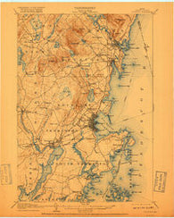 Rockland Maine Historical topographic map, 1:62500 scale, 15 X 15 Minute, Year 1906