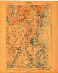 Rockland Maine Historical topographic map, 1:62500 scale, 15 X 15 Minute, Year 1906