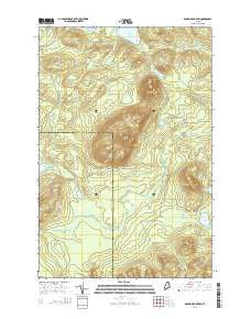 Round Mountain Maine Current topographic map, 1:24000 scale, 7.5 X 7.5 Minute, Year 2014