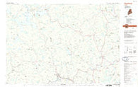 Rumford Maine Historical topographic map, 1:100000 scale, 30 X 60 Minute, Year 1986