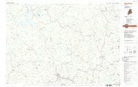 Rumford Maine Historical topographic map, 1:100000 scale, 30 X 60 Minute, Year 1986