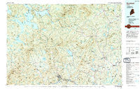 Rumford Maine Historical topographic map, 1:100000 scale, 30 X 60 Minute, Year 1994