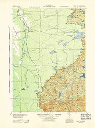 Sandy Bay Maine Historical topographic map, 1:62500 scale, 15 X 15 Minute, Year 1944