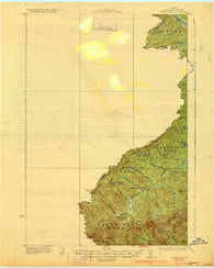 Sandy Bay Maine Historical topographic map, 1:62500 scale, 15 X 15 Minute, Year 1930