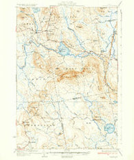 Saponac Maine Historical topographic map, 1:62500 scale, 15 X 15 Minute, Year 1934