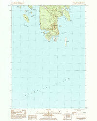 Schoodic Head Maine Historical topographic map, 1:24000 scale, 7.5 X 7.5 Minute, Year 1984