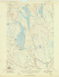 Schoodic Maine Historical topographic map, 1:62500 scale, 15 X 15 Minute, Year 1949