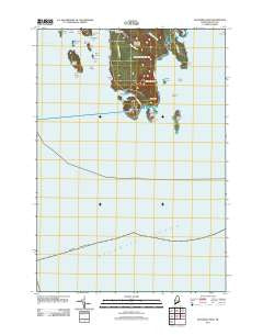 Schoodic Head Maine Historical topographic map, 1:24000 scale, 7.5 X 7.5 Minute, Year 2011
