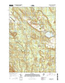 Schoodic Lake Maine Current topographic map, 1:24000 scale, 7.5 X 7.5 Minute, Year 2014