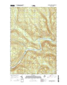 Schoolhouse Rapids Maine Current topographic map, 1:24000 scale, 7.5 X 7.5 Minute, Year 2014