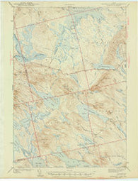 Scraggly Lake Maine Historical topographic map, 1:62500 scale, 15 X 15 Minute, Year 1944