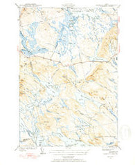 Scraggly Lake Maine Historical topographic map, 1:62500 scale, 15 X 15 Minute, Year 1941