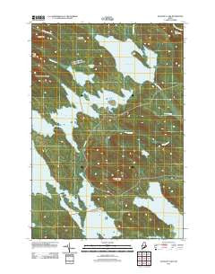 Scraggly Lake Maine Historical topographic map, 1:24000 scale, 7.5 X 7.5 Minute, Year 2011