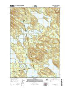 Scraggly Lake Maine Current topographic map, 1:24000 scale, 7.5 X 7.5 Minute, Year 2014